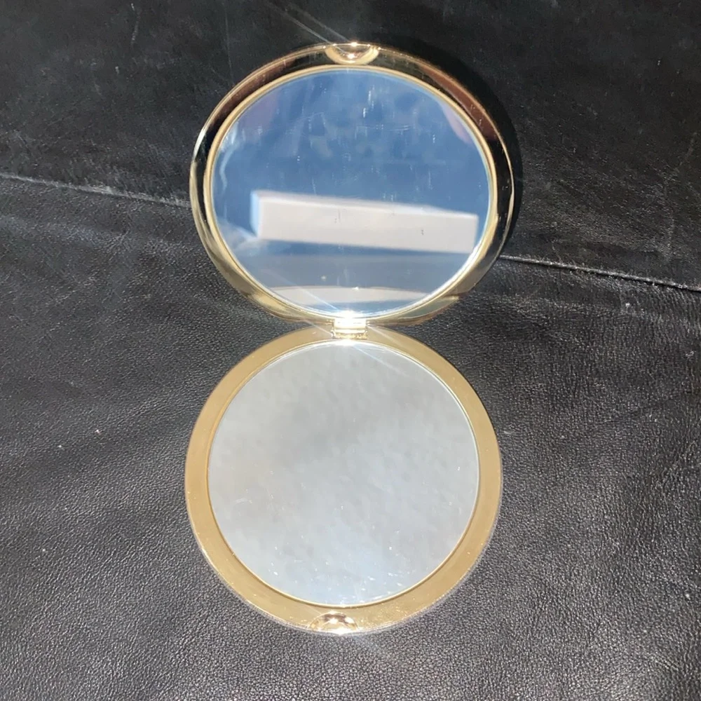 CHANEL Gold Accessory Compact with Iconic Logo